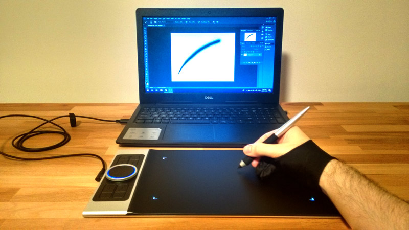 XP-PEN Drawing Tablet and Laptop