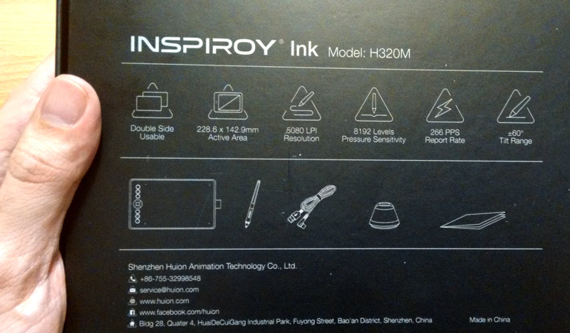 Inspiroy Ink technical specifications. 
